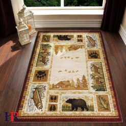 Bear Deer Fish Limited Edition Rug