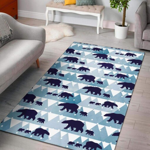 Bear Pattern Print Design Limited Edition Rug