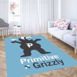 Bear Primitive Grizzly Icon Living Room Modern Carpet Rug