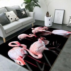 Beautiful 3d Flamingo Rectangle Limited Edition Rug
