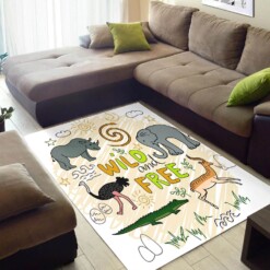 Beautiful African American Adorable Themed Animals Design Floor Carpet Room Rug