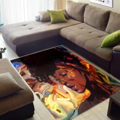 Beautiful African American Cute Afro Melanin Woman Style Floor Themed Home Rug