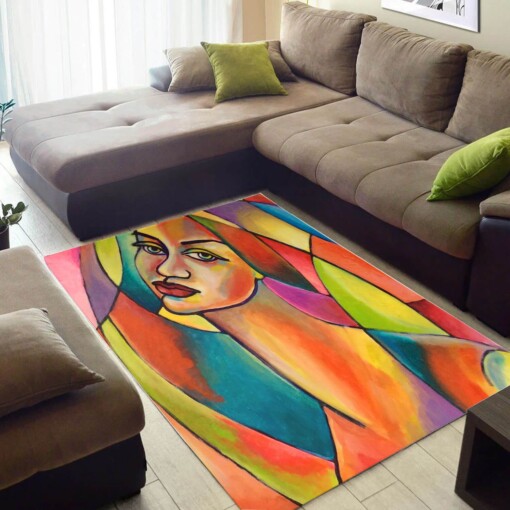 Beautiful African American Inspired Melanin Girl Large Room Rug