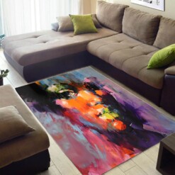 Beautiful African American Pretty Black Art Girl Themed Living Room Rug