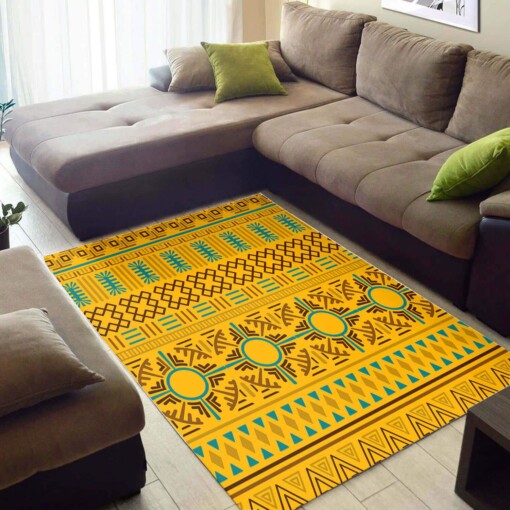 Beautiful African Attractive Style Afrocentric Pattern Art Floor Inspired Home Rug