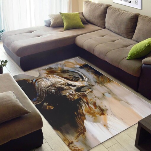 Beautiful African Colorful Themed Animals Large Inspired Living Room Rug