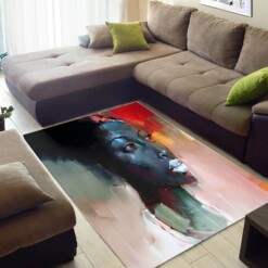 Beautiful African Cute Afro American Woman Large Living Room Rug
