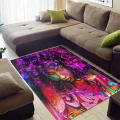 Beautiful African Cute American Melanin Girl Carpet House Rug