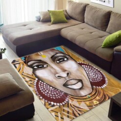 Beautiful African Natural Hair Melanin Afro Girl Style Floor House Rug