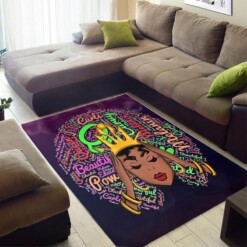 Beautiful African Pretty American Black Art Melanin Woman Large Style Rug