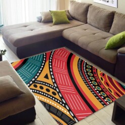 Beautiful African Retro Black History Month Afrocentric Pattern Art Large Carpet Inspired Living Room Rug