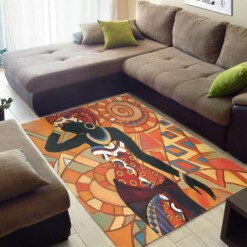 Beautiful African Style Fancy American Black Art Woman Carpet House Rug
