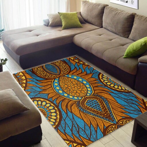 Beautiful African Style Retro Black History Month Ethnic Seamless Pattern Themed Rug