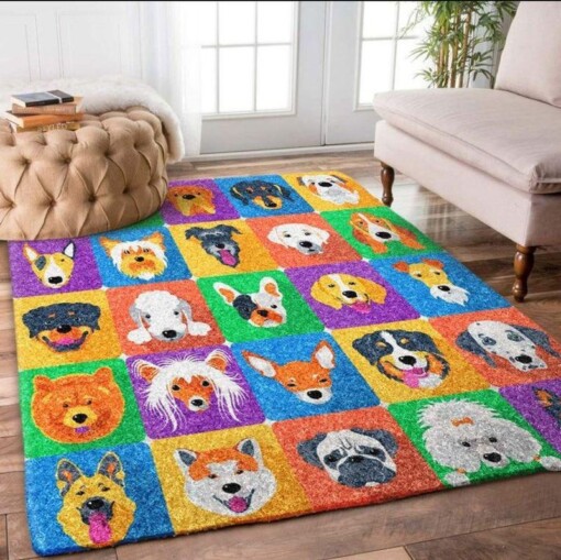 Beautiful Dog Group Rectangle Limited Edition Rug