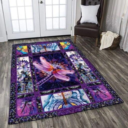 Beautiful Dragonfly Rectangle Limited Edition Rug