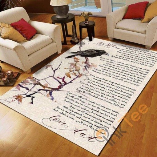 Beautiful From Dad To Son Bedroom Living Room Gift For Fathers Day Rug