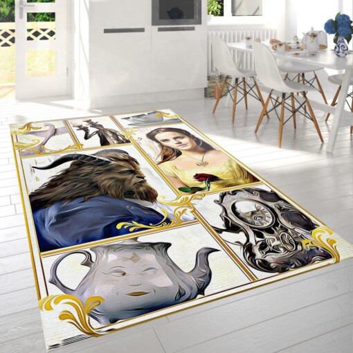 Beauty And The Beast Bedroom Rug  Custom Size And Printing