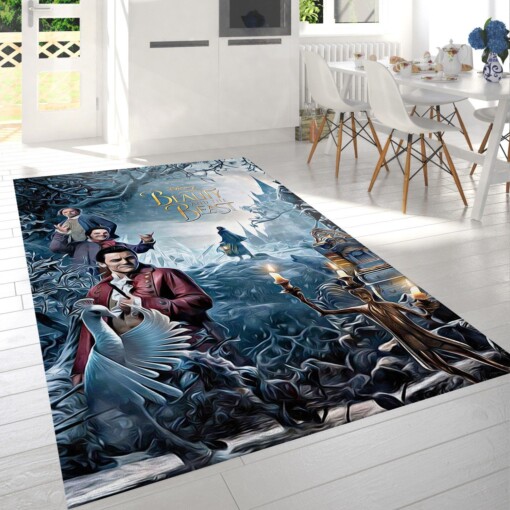 Beauty And The Beast Rug  Custom Size And Printing