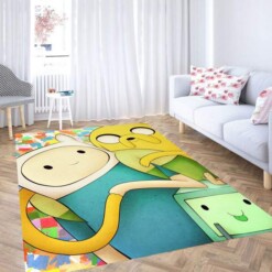 Beemo Jack And Finn Adventure Time Carpet Rug