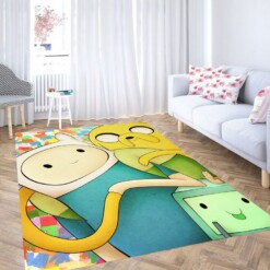 Beemo Jack And Finn Adventure Time Living Room Modern Carpet Rug