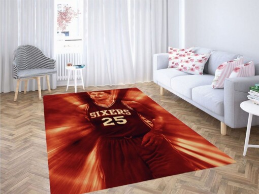Ben Simmons Sixers Nba Living Room Modern Carpet Rug