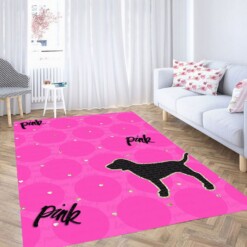 Between Dogs And Love Pink Carpet Rug