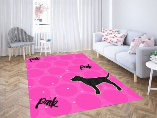 Between Dogs And Love Pink Living Room Modern Carpet Rug