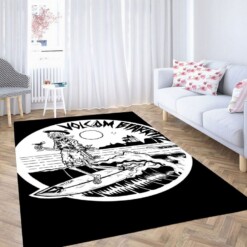 Biarritz Volcom Skull And Surf Living Room Modern Carpet Rug