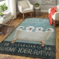 Bichon Frise Dog Area Rug