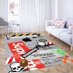 Big Streetwear Logo And Icon Carpet Rug