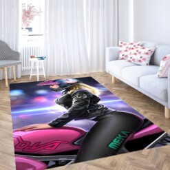 Bike Girl Wallpaper Carpet Rug