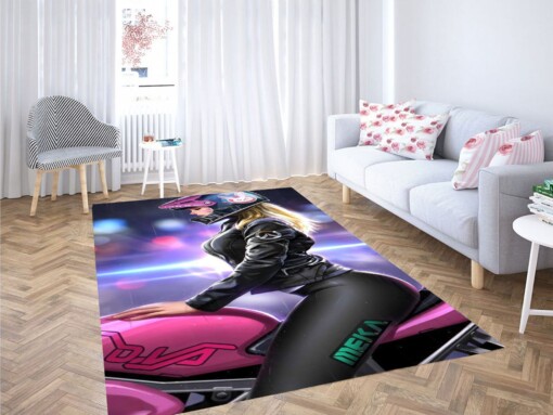 Bike Girl Wallpaper Carpet Rug