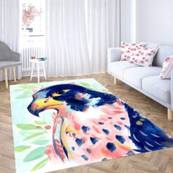 Bird Coral Carpet Rug