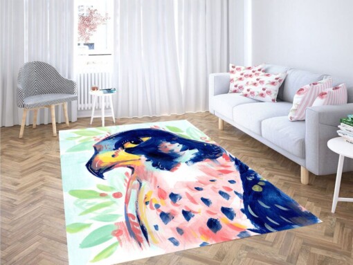 Bird Coral Living Room Modern Carpet Rug