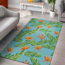 Bird Of Paradise Pattern Print Design Limited Edition Rug