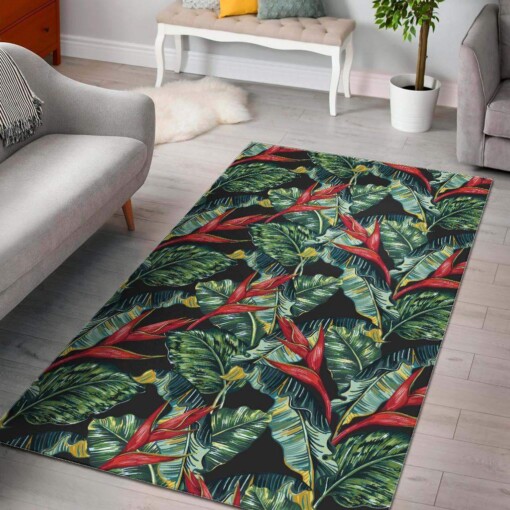 Bird Of Paradise Pattern Print Design Limited Edition Rug