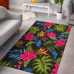 Bird Of Paradise Pattern Print Design Limited Edition Rug