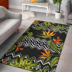 Bird Of Paradise Pattern Print Design Limited Edition Rug