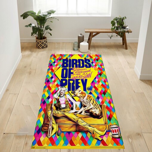 Birds Of Prey Hyena Rug  Custom Size And Printing