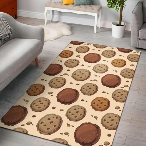 Biscuit Cookie Pattern Print Area Limited Edition Rug