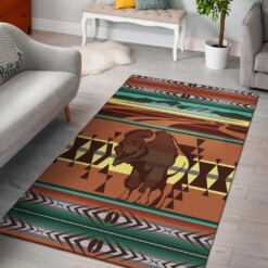 Bison Native American Symbol Area Limited Edition Rug