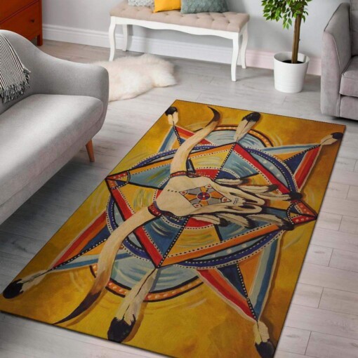 Bison Yellow Native American Pride Limited Edition Rug