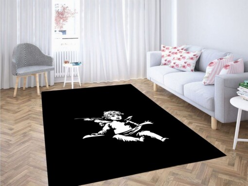 Black And White Icon Living Room Modern Carpet Rug