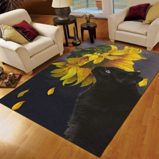 Black Cat Sunflower Limited Edition Rug