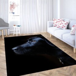 Black Dog Low Light Living Room Modern Carpet Rug