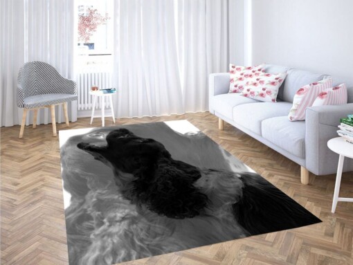 Black Dog Roar Living Room Modern Carpet Rug