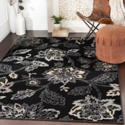 Black Flower Limited Edition Rug