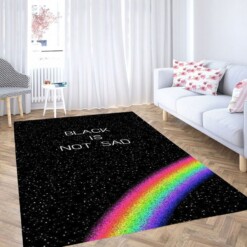 Black Is Not Sad Living Room Modern Carpet Rug