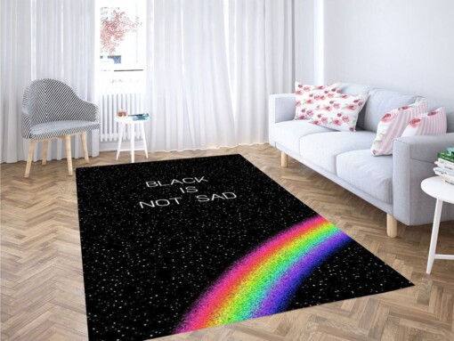 Black Is Not Sad Living Room Modern Carpet Rug
