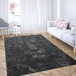 Black Lion Living Room Modern Carpet Rug